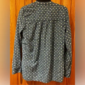 Madewell Chambray Blue & White Floral‎ Stamp Popover Tunic Top Shirt Size XS thumbnail 9