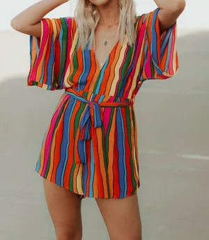 BuddyLove Striped Romper thumbnail 1