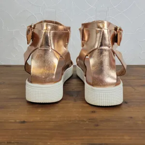 Altar'd‎ States Womens Sandals Sz 7.5 Rose Gold Ankle Strap Hook & Loop Platform thumbnail 5