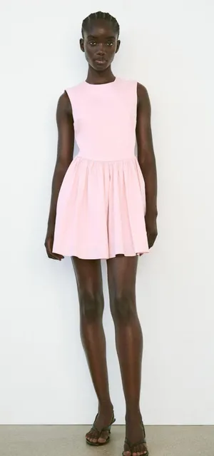 Elegant Pink Sleeveless Dress thumbnail 2