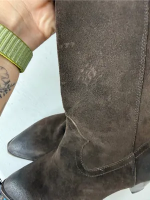 Frye June Over The Knee Boot Chocolate Suede Sz 6 Sample Sale thumbnail 15