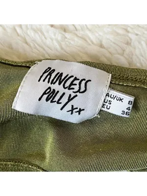 princess polly y2k fairycore grunge olive green halter top size xs 💚 thumbnail 7