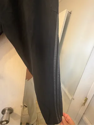 adidas Black Kids Athletic Leggings with Side Stripes thumbnail 4