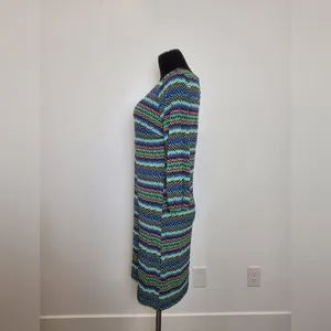 Enfocus Studio Midi Dress Abstract Disco Artsy 70s 80s Bright Colorful Size 4 thumbnail 3