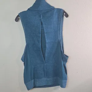 ALO Yoga Teal Sleeveless Cowl Neck Sweater Size L thumbnail 8