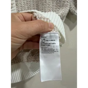 Urban Revivo Prep Short Sleeve Pearl Button Cardigan Sweater Beige White Medium thumbnail 7