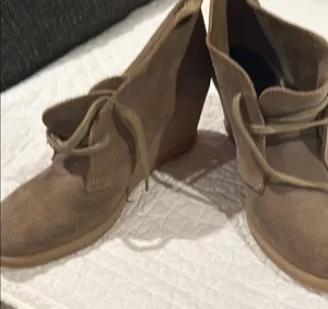 J. Crew Tan Lace Up Boots Suede thumbnail 9