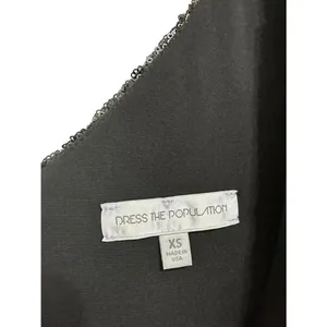 Dress the Population Sequin Mini fit flare‎ black Dress Size XS thumbnail 3