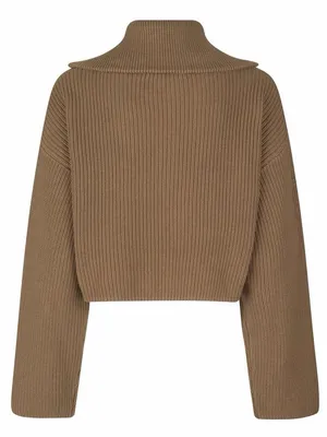 Oval Square Oswant Half Zip Knit. Size M Tan Size M thumbnail 8