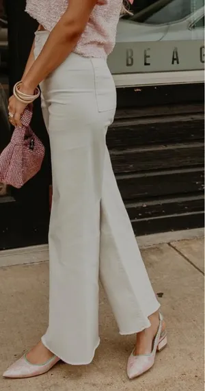 Z supply high waisted white jeans thumbnail 2