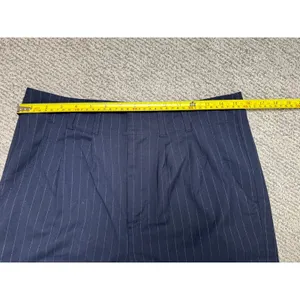 Venus Womens Navy Blue Pinstripe Wide‎ Leg Dress Pants Trousers Size 10 thumbnail 7