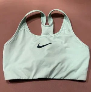 Nike Light Mint Racerback Sports Bra with Black Swoosh thumbnail 1