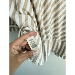 Soft Surroundings Women's Beige White Stripe Glorieta Tunic Crew Neck Size 2X‎ thumbnail 7