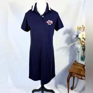 Vintage Y2K Disney Store Mickey Salutes The Flag Embroidered Polo Dress Sz M 💛 thumbnail 14