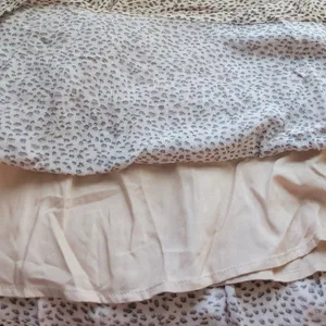 Abercrombie Fitch Leopard Print Tiered Mini Dress Size XS Tan Pockets Cheetah thumbnail 6