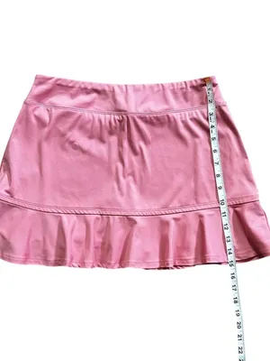 Tommy Bahama Golf Skort Pink Ruffle Hem Hidden Pocket Mini Skirt Medium thumbnail 9