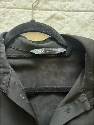 ZARA Black Long Sleeve Blouse thumbnail 2