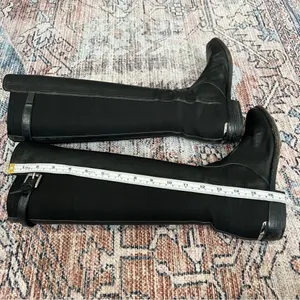 Women's Coach Lilac Knee High Boots in Black Size 6B Tall Leather Riding Boot thumbnail 13