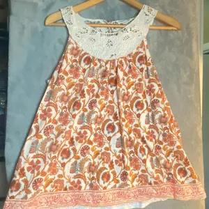 Sundance Cream Lace‎ Top Floral Summer Hippie Boho size Large thumbnail 1
