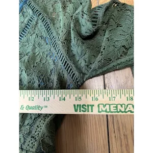 Metisu Size Small Midi Dress Green Lace‎ Cocktail Grunge Whimsigoth Fairy Goth thumbnail 5