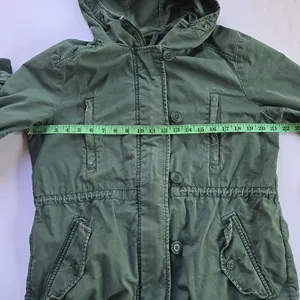 GAP‎ Women's Hooded Utility Parka Olive Green Size Medium thumbnail 6