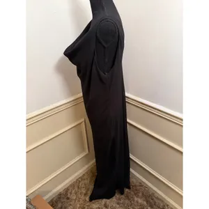 Vintage Onyx Nite Black Tie Cowl Neck Formal Evening Gown LBD Wedding Guest thumbnail 3