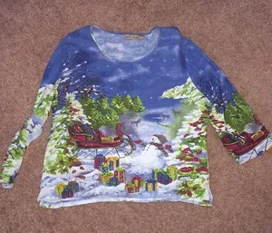 Christmas top Size 1X thumbnail 1