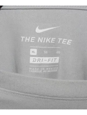Nike Dri-Fit Gray "Just Never Stop" Graphic T-Shirt Size XL Short Sleeve thumbnail 3