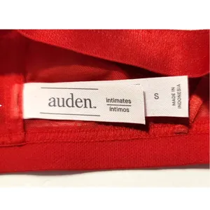 Auden Front-Close Lace Ling Bralette Red Small NEW thumbnail 4