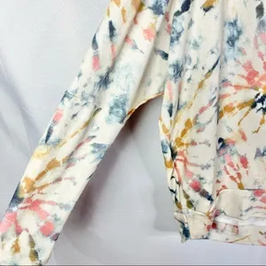 Boutique‎ Vici Pastel Firework Cowl Neck Long Sleeve T-Shirt L thumbnail 4