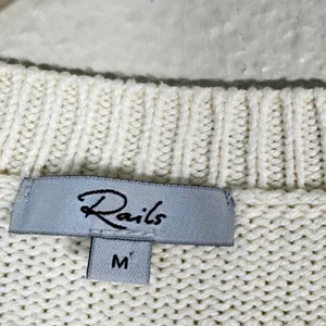 Rails Cream Star Print Crew Neck Sweater Womens M Preppy Classic Casual Cozycore thumbnail 8