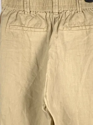 Magaschoni Pants Womens XS Beige 100% Linen Wide Leg Pull On Coastal thumbnail 8