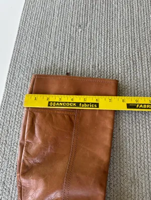 Nine West Vintage America Cognac Tan Brown Leather Riding Boots with Buckle Sz 8 thumbnail 10