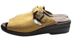Mephisto Clogs Shoes Women Size 36 US 6 Suede Open Toe Comfortable Buckle thumbnail 1