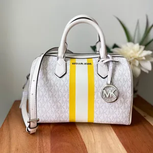 NWT Bedford Small Logo Stripe Satchel Handbag thumbnail 1
