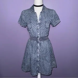 Mossimo Supply Co. Denim Polka Dot Dress thumbnail 2