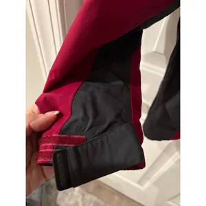 LL Bean Women's Pink‎ Black Coat Medium Hooded Windbreaker Raincoat thumbnail 3