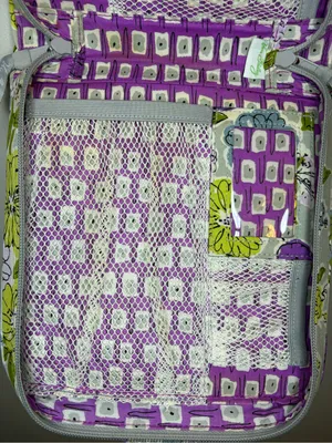 Vera Bradley Watercolor Tech Organizer Floral Quilted Travel Electronics Case thumbnail 7