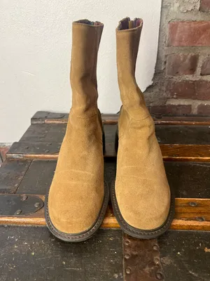 Tommy Hilfiger Womens Vintage Y2K Suede Squared Toe Block Heel Boots Size 7.5 thumbnail 5