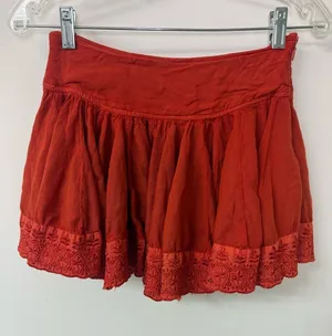 FREE PEOPLE Burnt Orange Mini Skirt Women’s Size Xsmall thumbnail 1