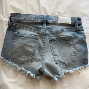 Pistola Frayed Hem Jean Shorts in Light‎ Blue thumbnail 4