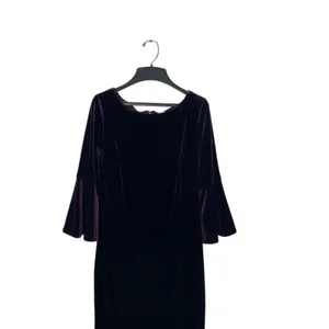 Calvin Klein Women’s Size 10 Velvet Bell Sleeve Sheath Dress Deep Purple Holiday thumbnail 3