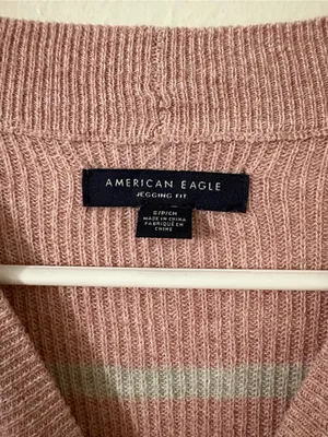 American Eagle Jegging Fit Striped Pullover Sweater | Size: Small thumbnail 3