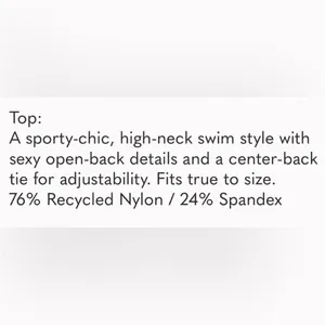 NWT Skims High Neck Swim Top Gunmetal Grey Large thumbnail 9