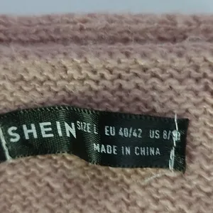 SHEIN Pink Open Front Cropped Cardigan L Casual Classic Preppy Spring Barbiecore thumbnail 7