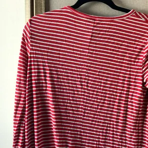 FINAL MARKDOWN GAP Vibrant Red and White Striped t shirt dress medium thumbnail 10