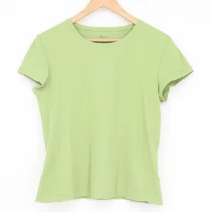 Apt. 9 Essentials Lime Green Crew Neck Short Sleeve Tee Shirt Womens Large L thumbnail 1