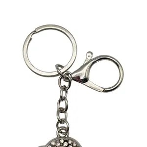 Elephant Keychain OS Silver Rhinestone Crystal Charm Accessory Bag Tag Bling New thumbnail 3