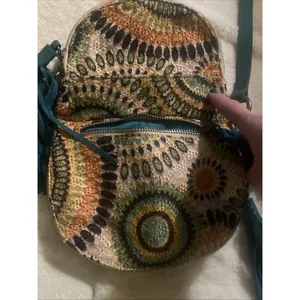 Fringe Bag for Women Boho Crossbody Purse Turquoise Suede Tapestry Western thumbnail 4
