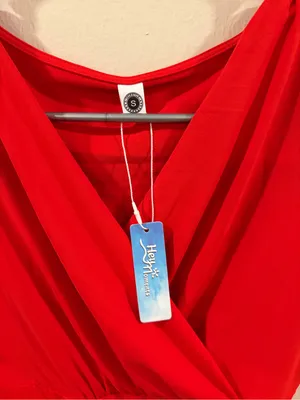 NWT Hey Moments V-Neck Short Sleeve Surplice Wrap Dress - Size Small thumbnail 7